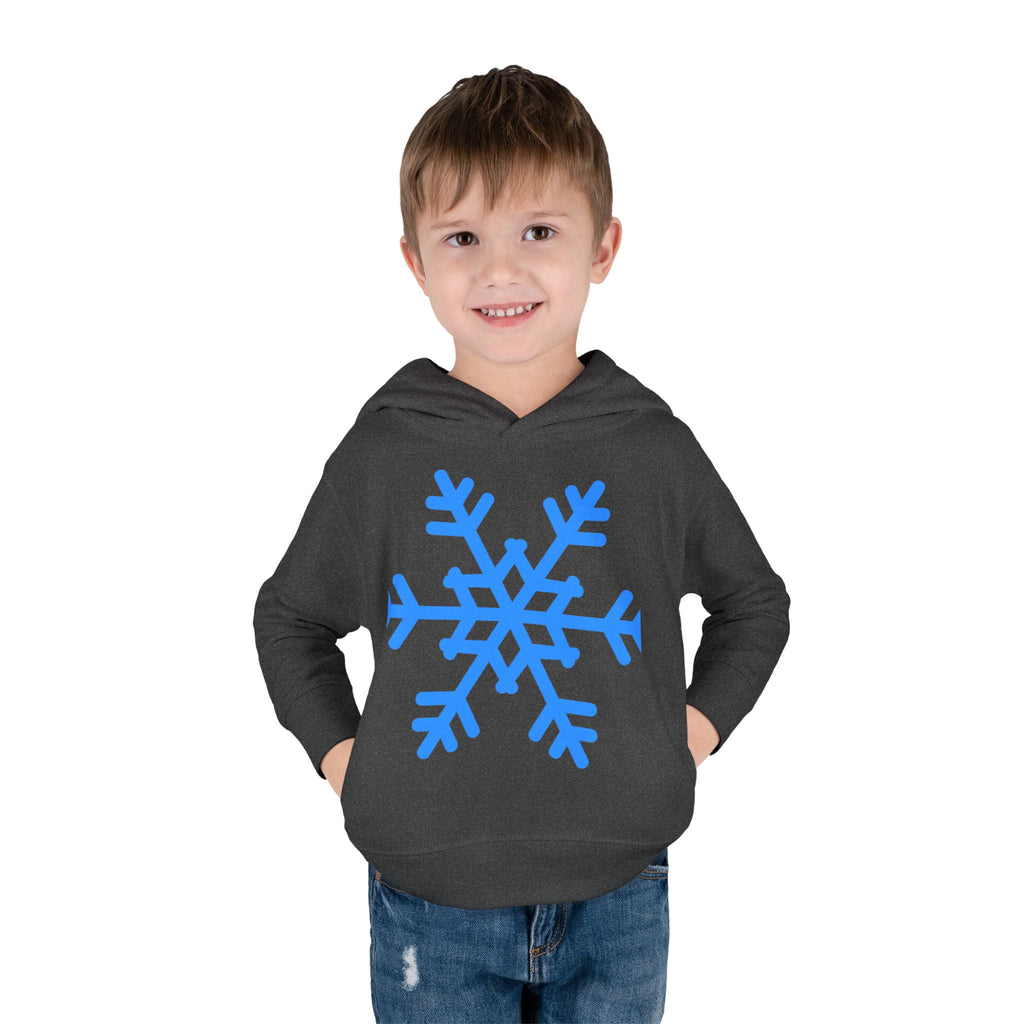 Toddler Snowflake Hoodie – Blue Winter Pullover for Kids