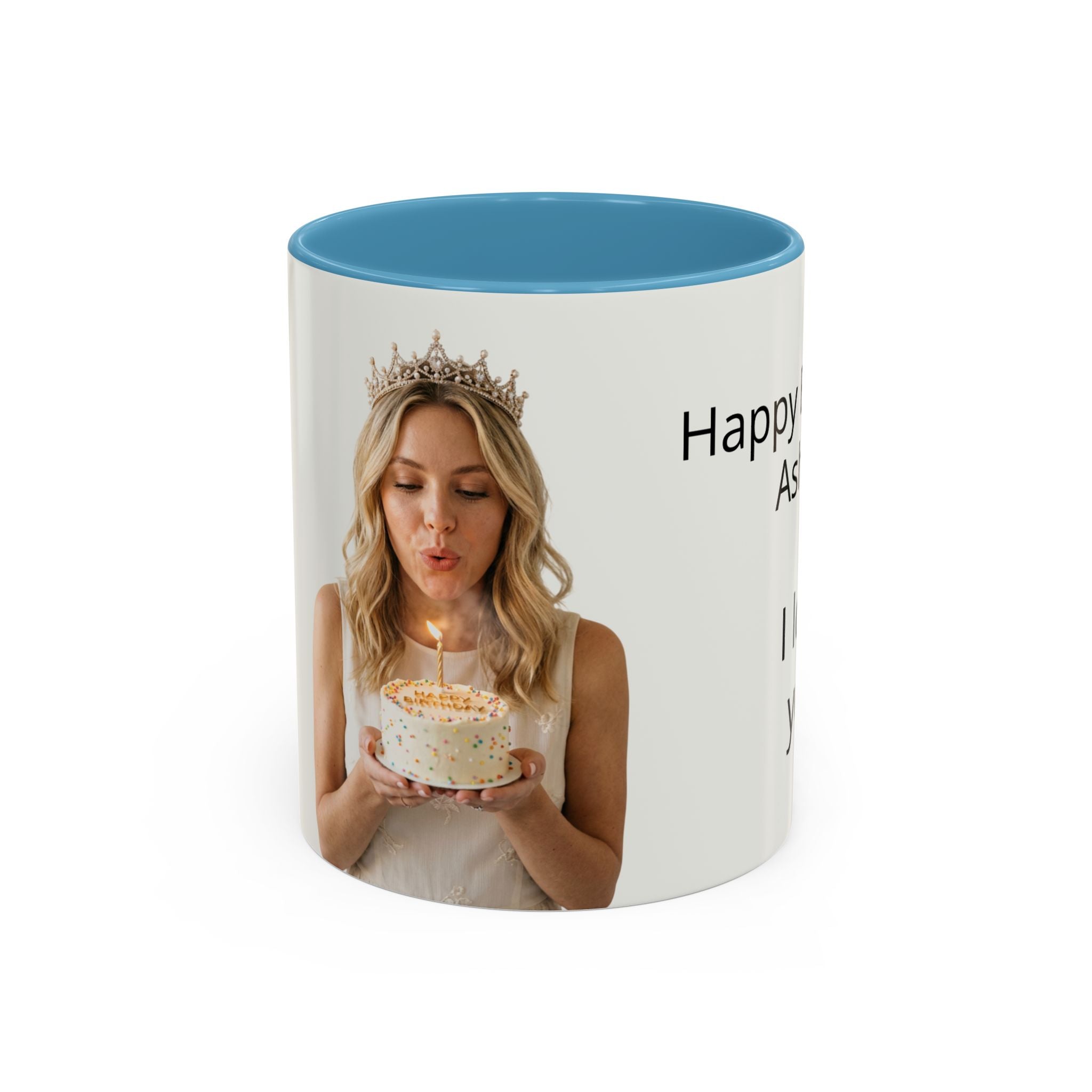 Personalized 'Happy Birthday [Name] I Love You' Accent Coffee Mug