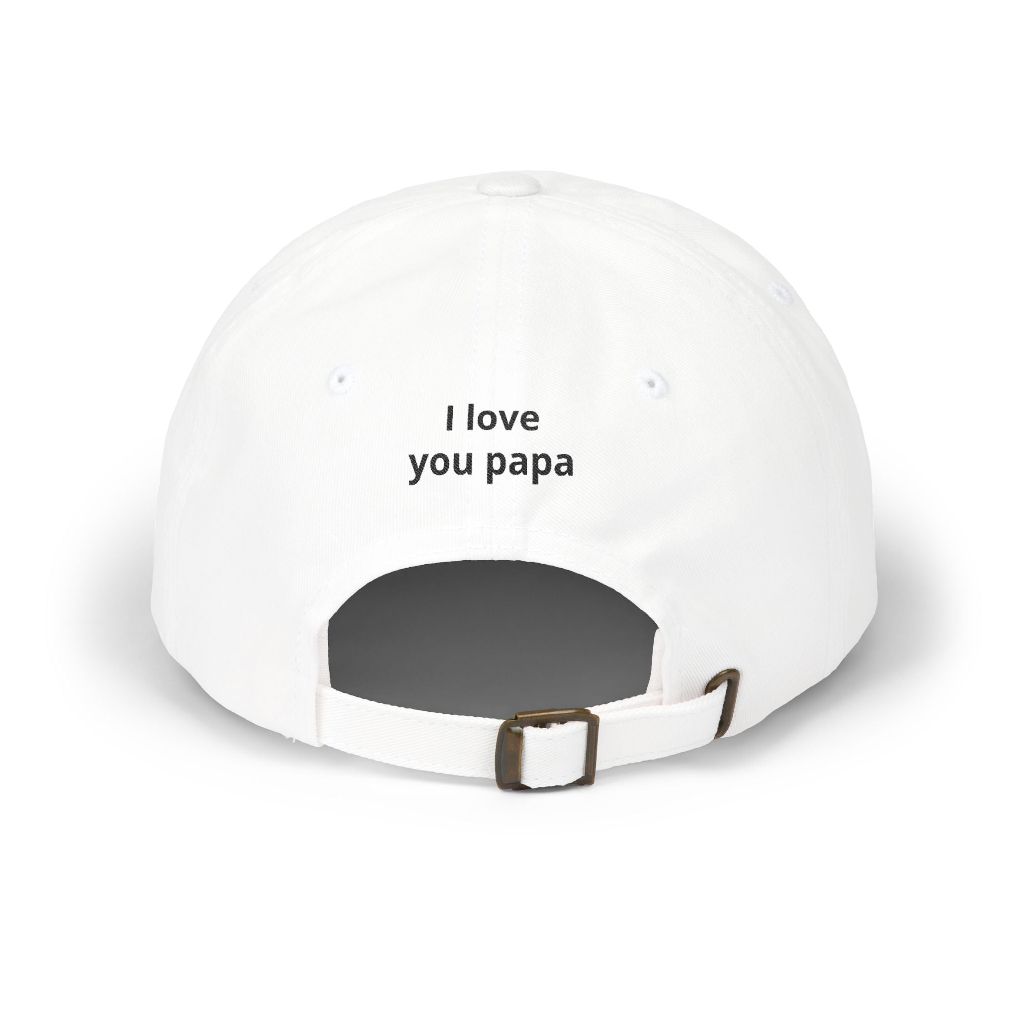 Best Dad Ever Embroidered Dad Cap — "I love you papa" Back Hat