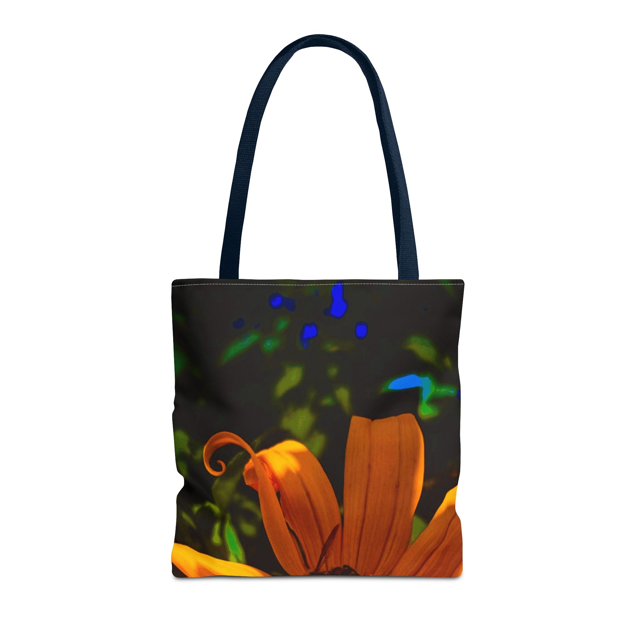 Floral Sunset Tote Bag — Vibrant Orange Daisy All-Over Print