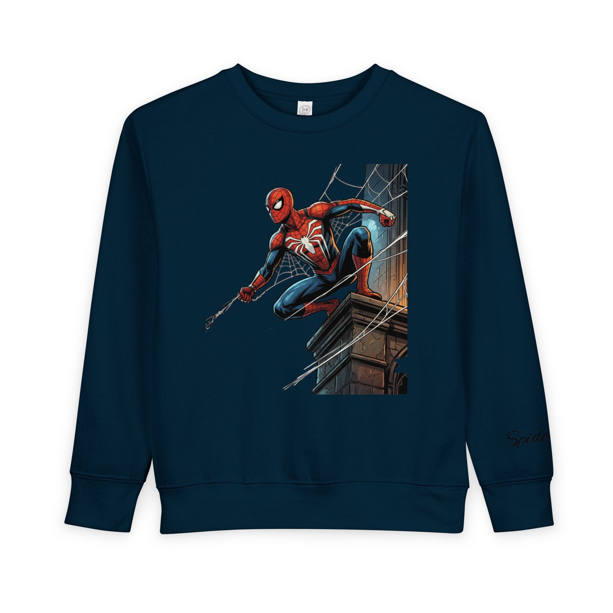 Toddler Sweatshirt — Superhero Web-Swinging Graphic Pullover