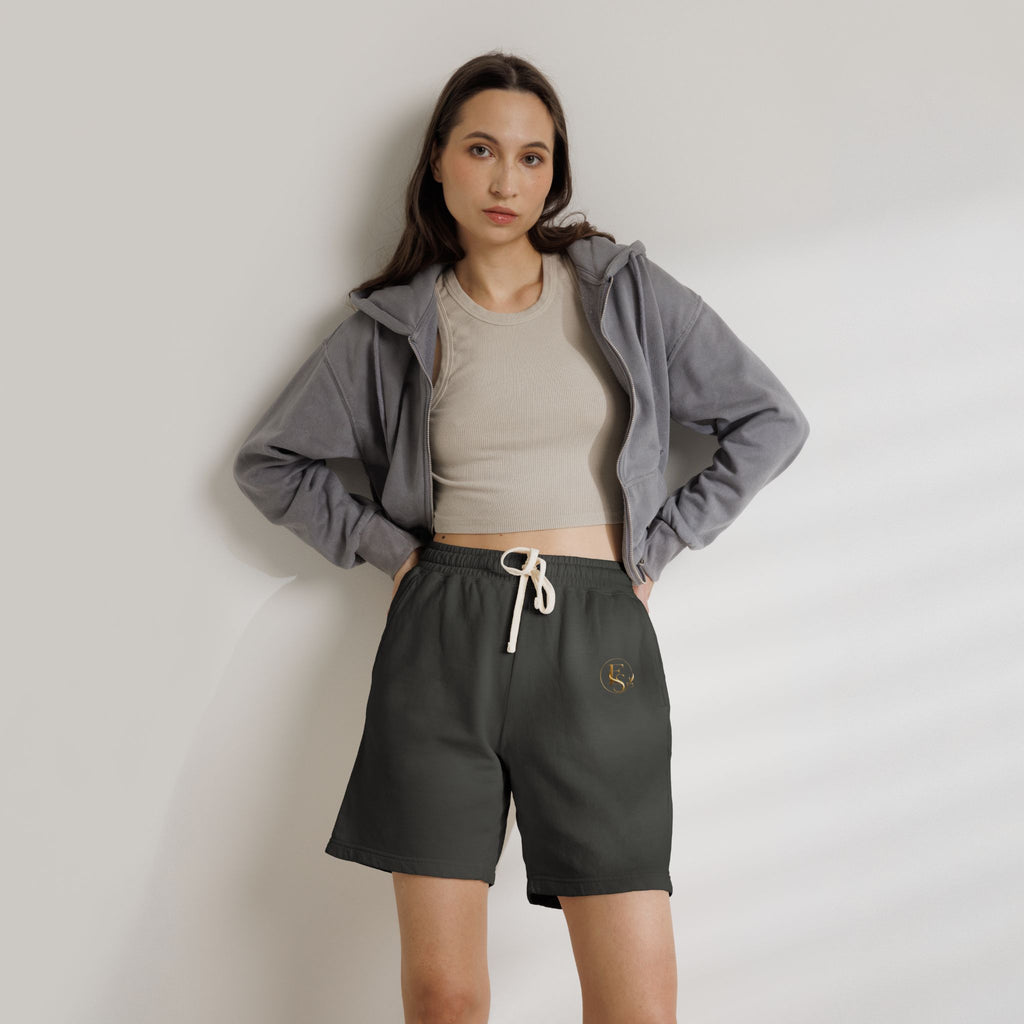 Lightweight Fleece Sweat Shorts — Garment-Dyed Casual Lounge Shorts