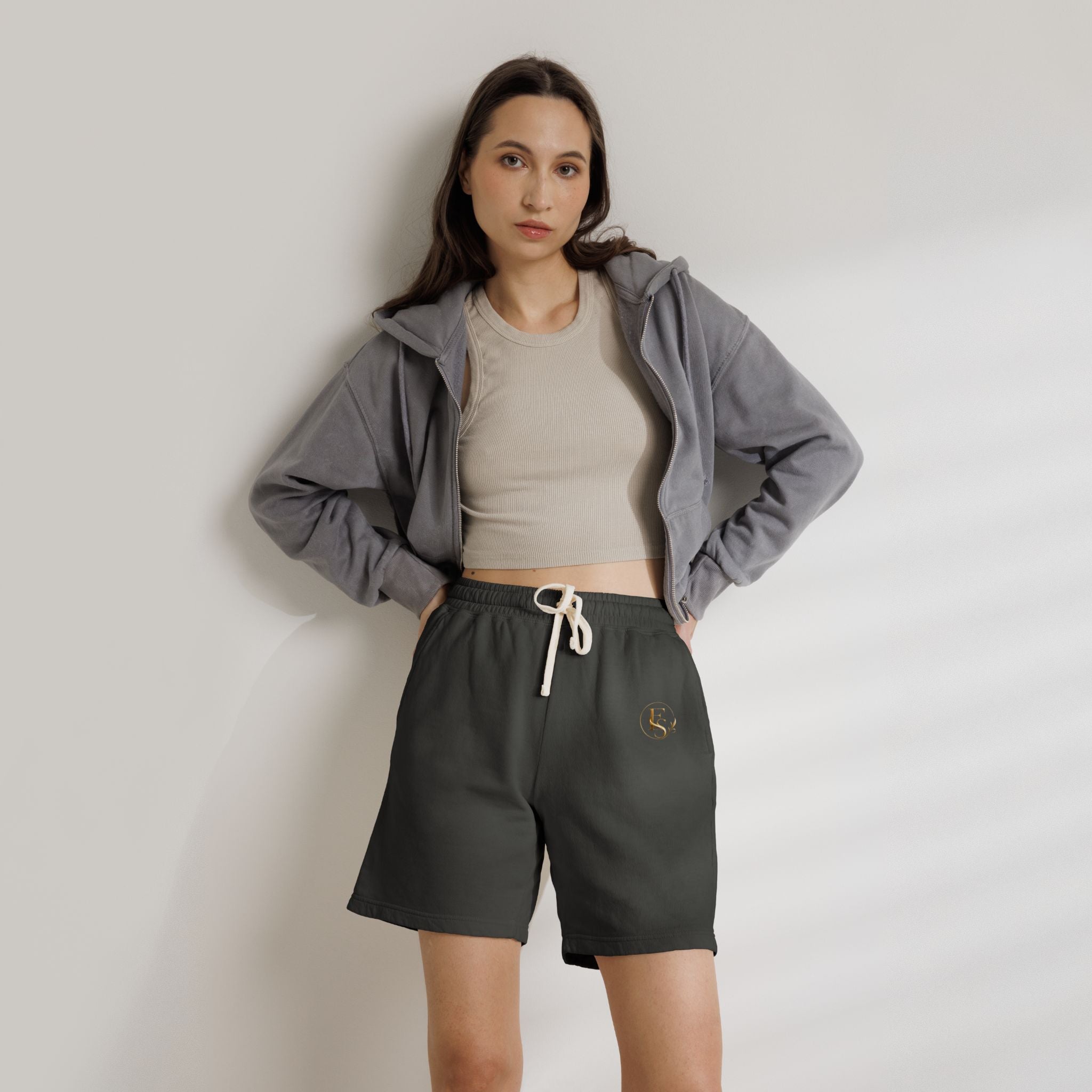 Lightweight Fleece Sweat Shorts — Garment-Dyed Casual Lounge Shorts