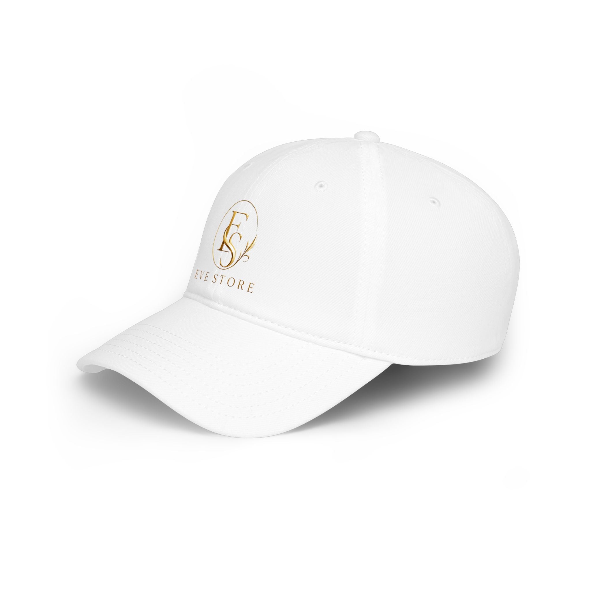 Embroidered Gold 'ES' Logo Baseball Cap