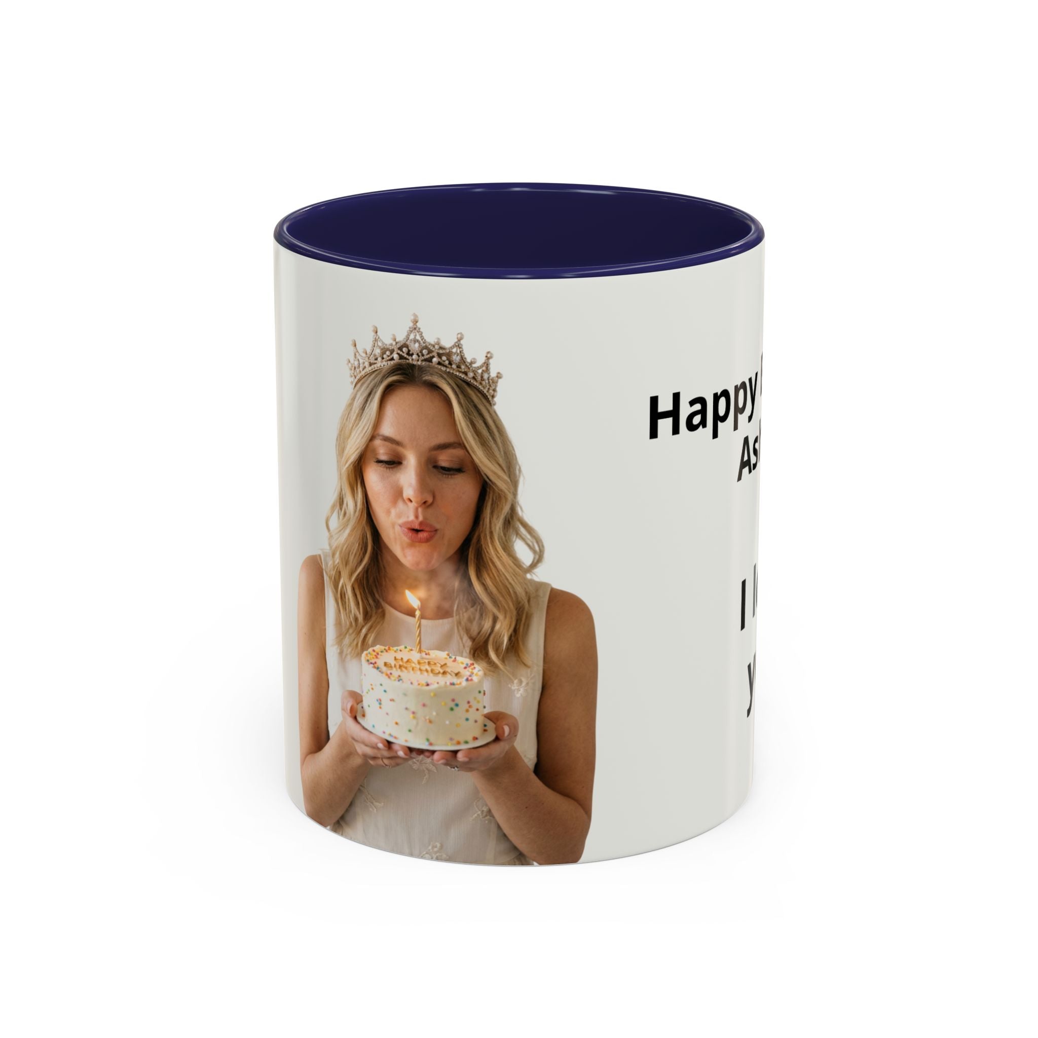 Personalized 'Happy Birthday [Name] I Love You' Accent Coffee Mug