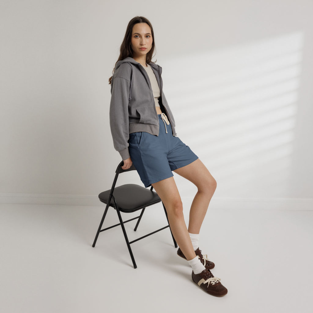 Lightweight Fleece Sweat Shorts — Garment-Dyed Casual Lounge Shorts