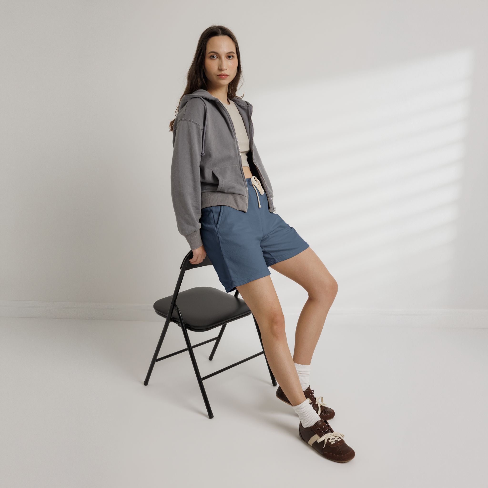 Lightweight Fleece Sweat Shorts — Garment-Dyed Casual Lounge Shorts