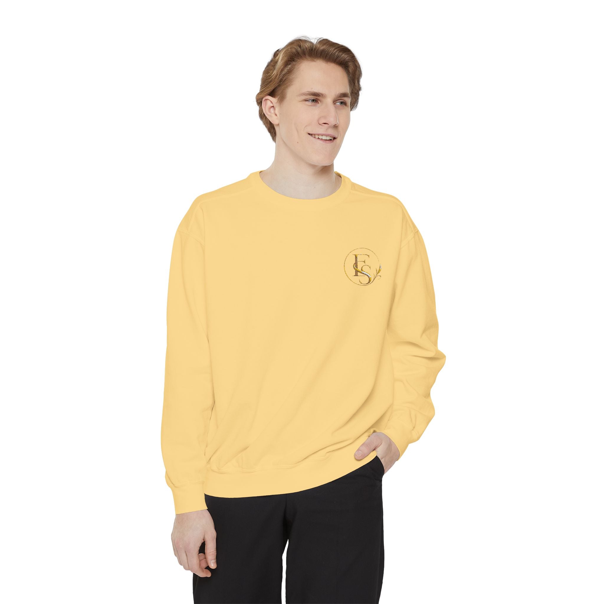 Gold Floral Initials Sweatshirt