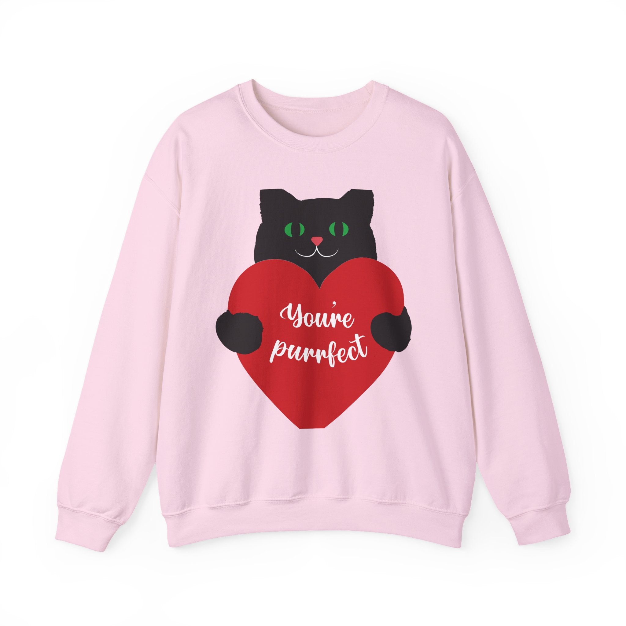 Cat Valentine Sweatshirt - "You're Purrfect" Heart Graphic