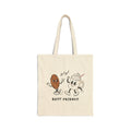 Best Friends Coffee & Donut Cotton Tote Bag — Retro Cute Reusable Grocery Tote