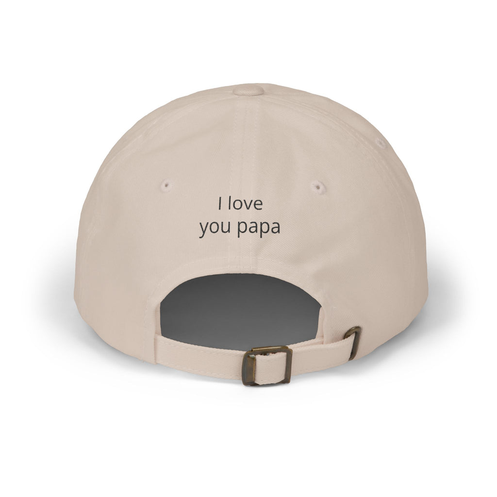 Best Dad Ever Embroidered Dad Cap — "I love you papa" Back Hat