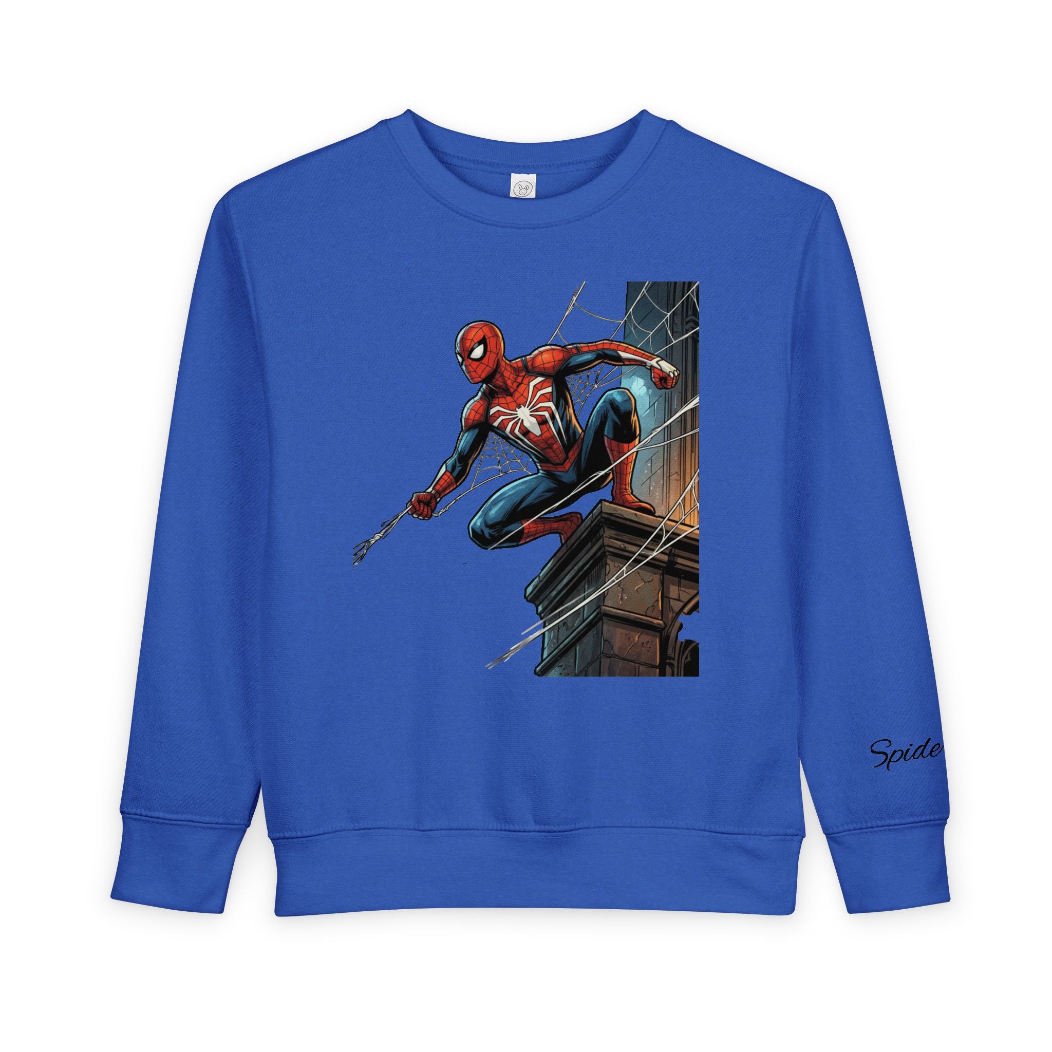 Toddler Sweatshirt — Superhero Web-Swinging Graphic Pullover