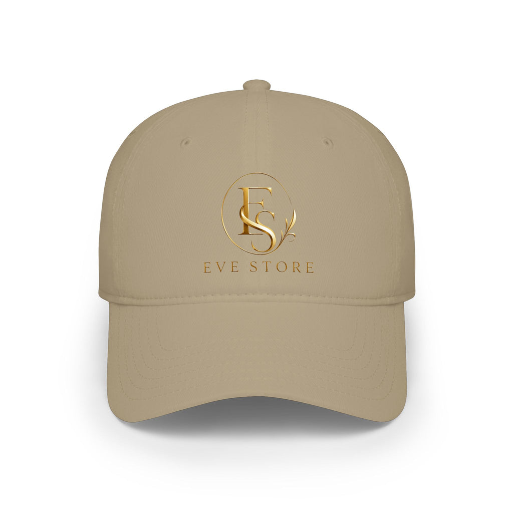 Embroidered Gold 'ES' Logo Baseball Cap