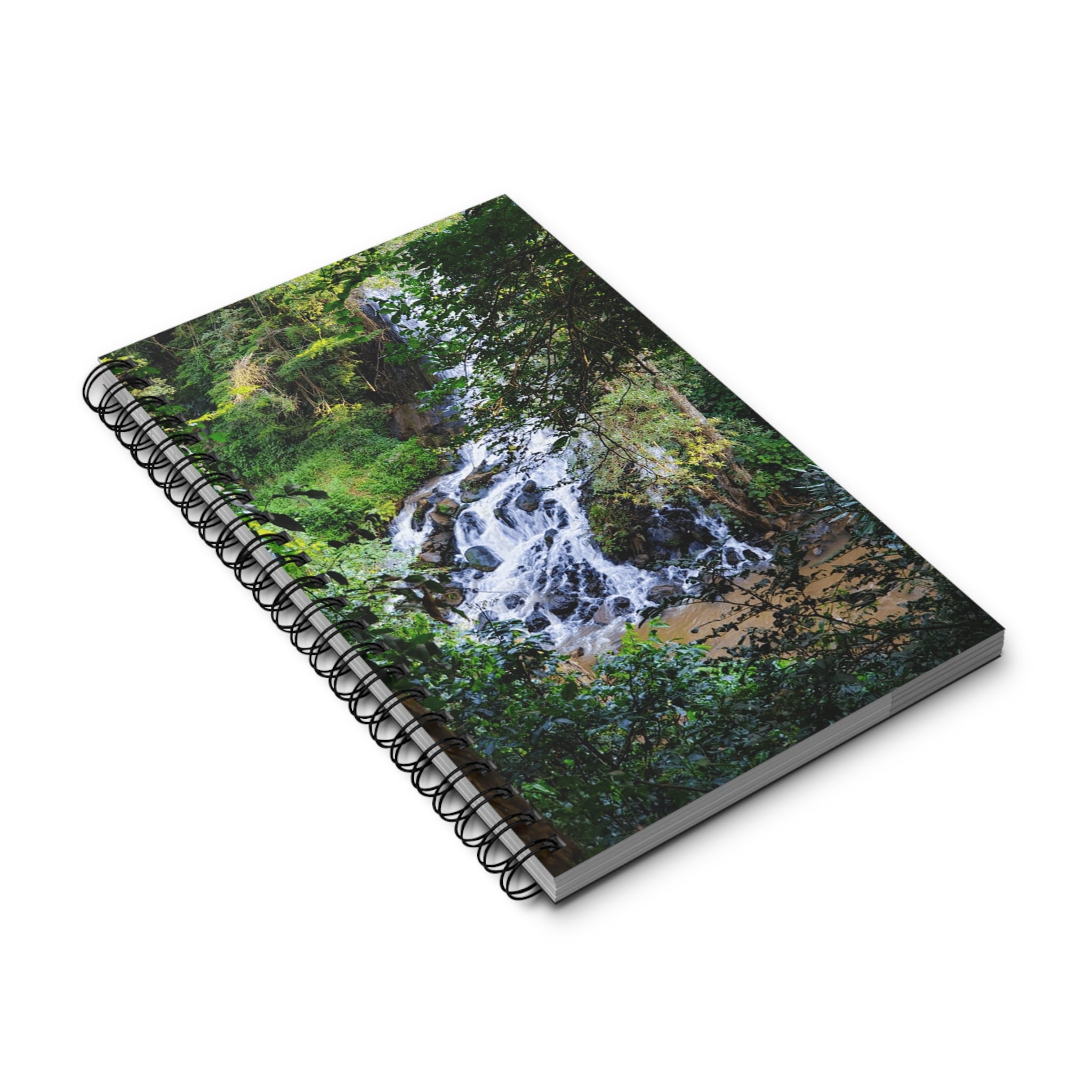 Waterfall Spiral Journal — Nature Photo Notebook for Travel, Hiking & Daily Journaling