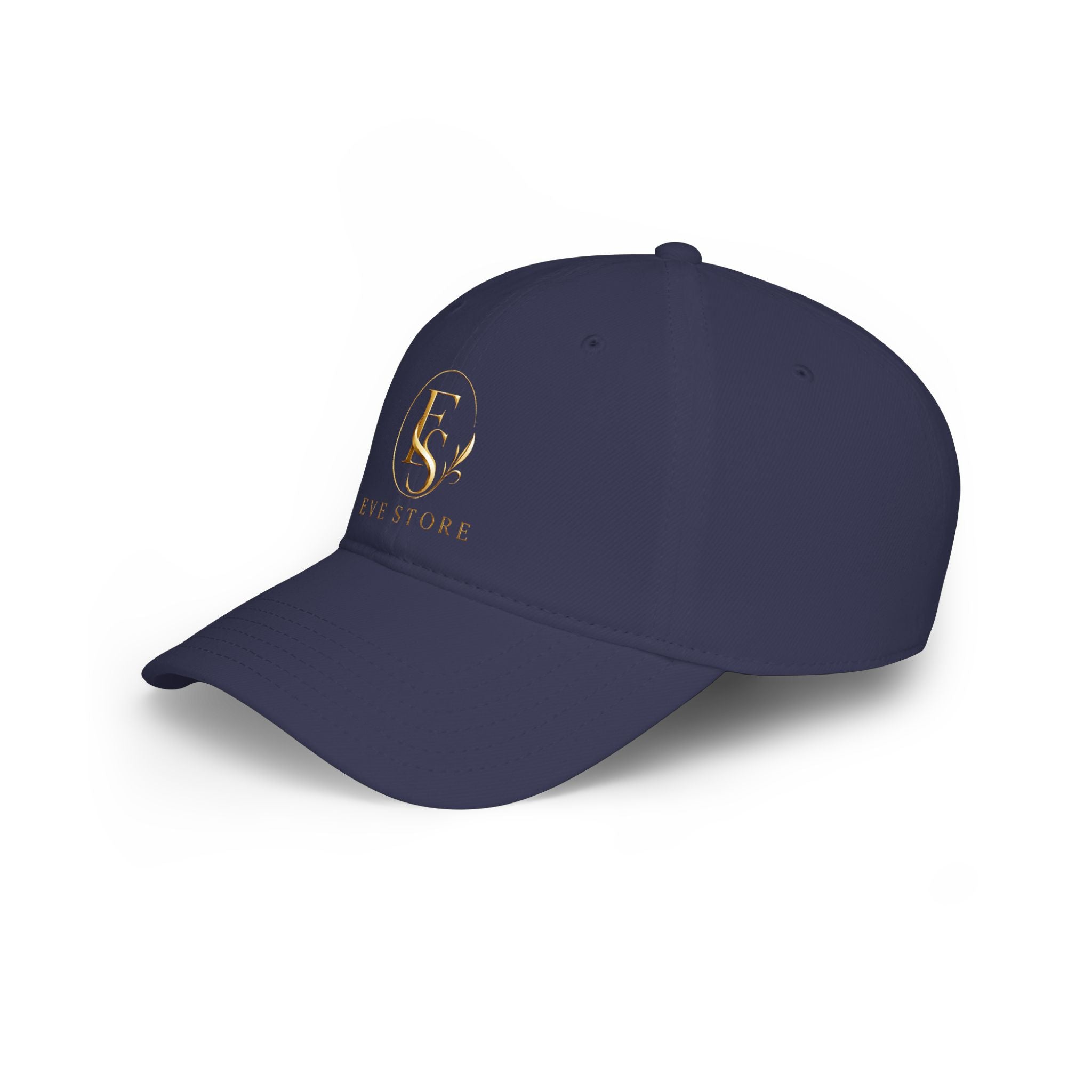 Embroidered Gold 'ES' Logo Baseball Cap
