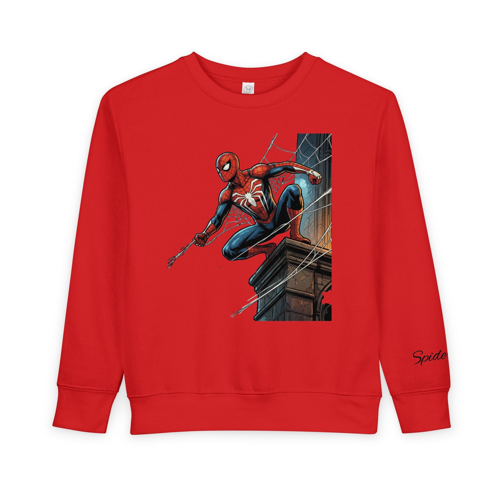 Toddler Sweatshirt — Superhero Web-Swinging Graphic Pullover