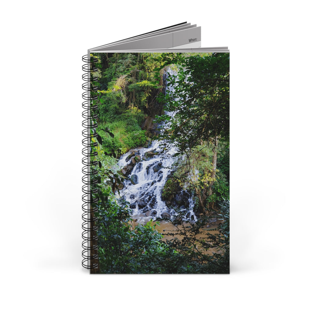 Waterfall Spiral Journal — Nature Photo Notebook for Travel, Hiking & Daily Journaling