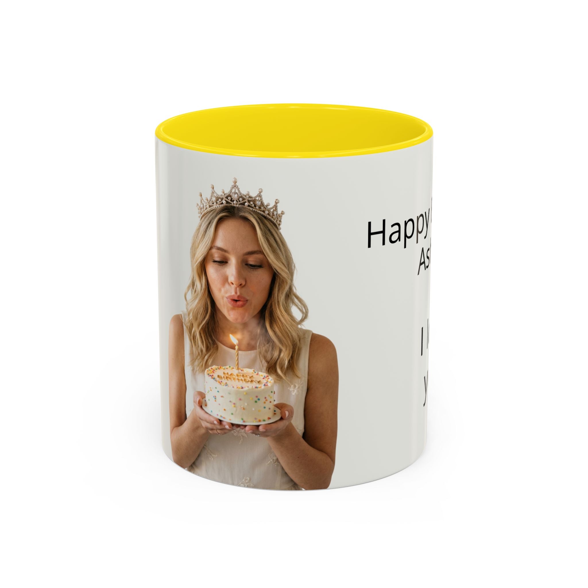 Personalized 'Happy Birthday [Name] I Love You' Accent Coffee Mug