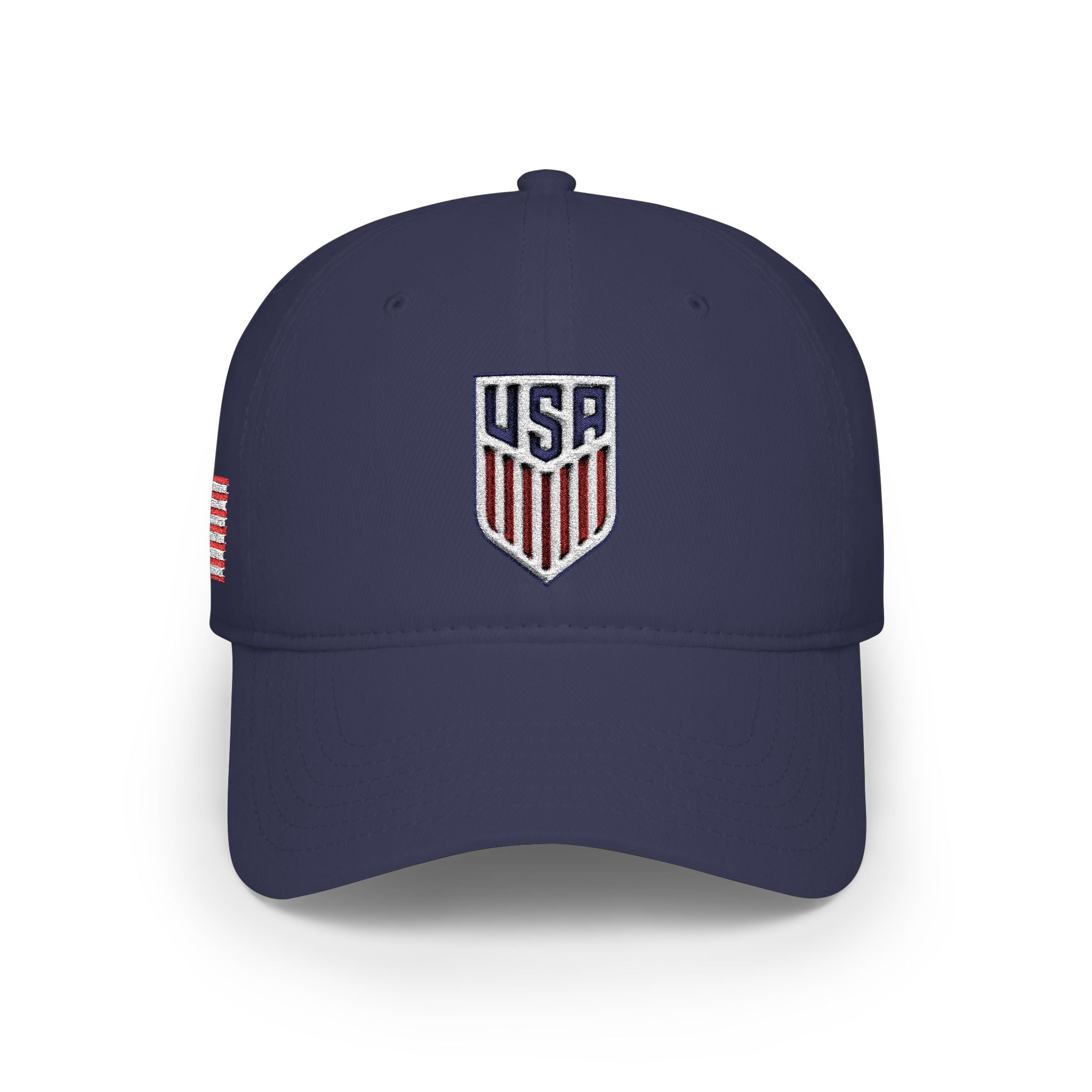 USA Shield Low Profile Baseball Cap – Patriotic Red Team Hat