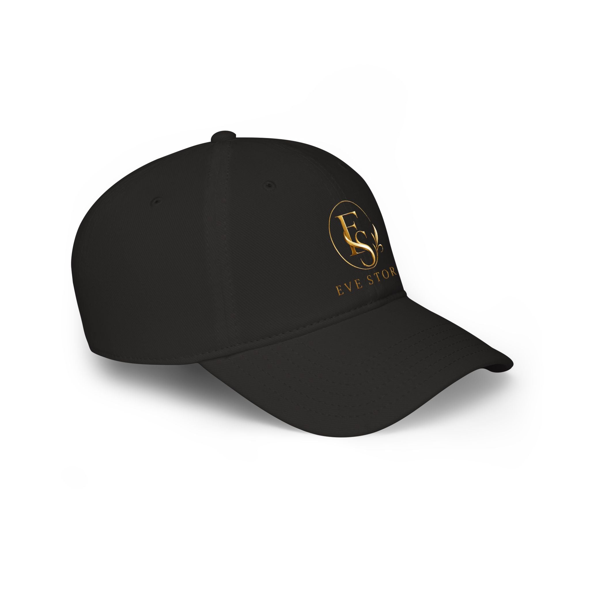 Embroidered Gold 'ES' Logo Baseball Cap