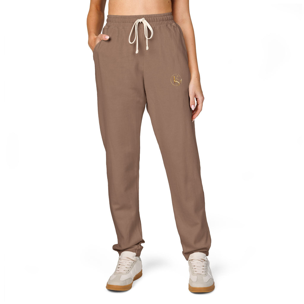 Embroidered Olive Fleece Sweatpants — Cozy Unisex Joggers