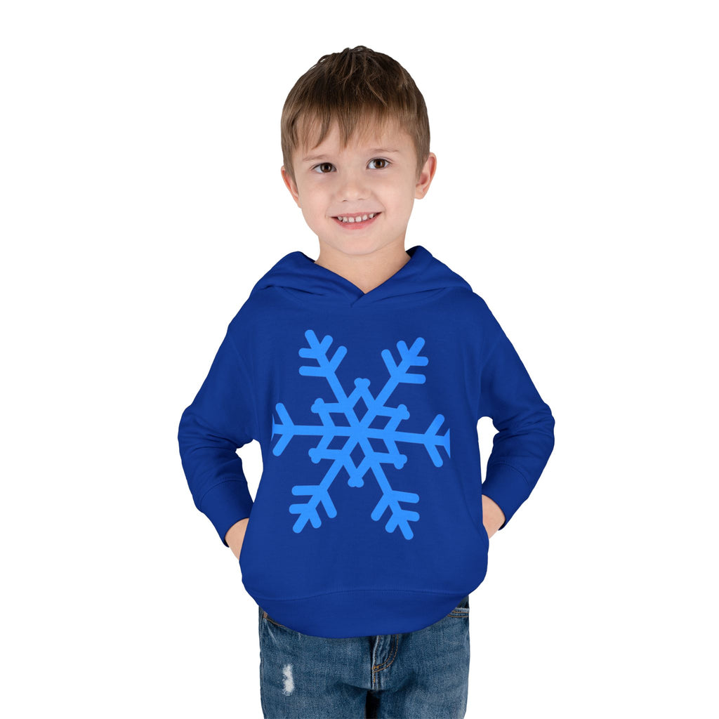 Toddler Snowflake Hoodie – Blue Winter Pullover for Kids