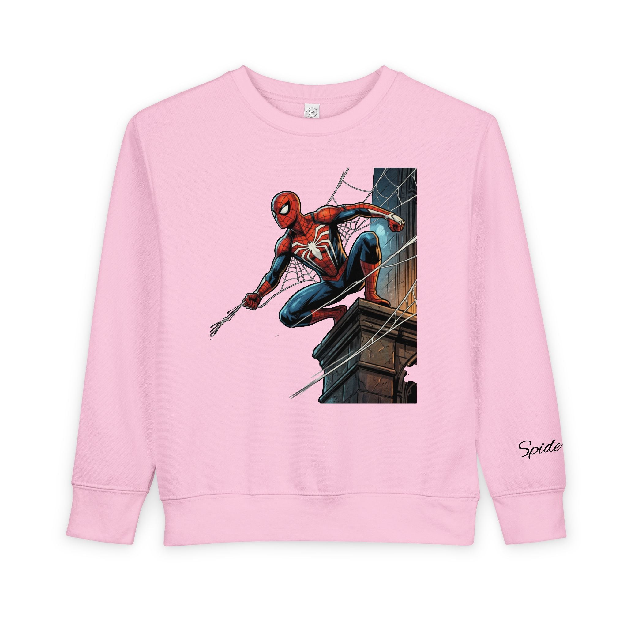 Toddler Sweatshirt — Superhero Web-Swinging Graphic Pullover