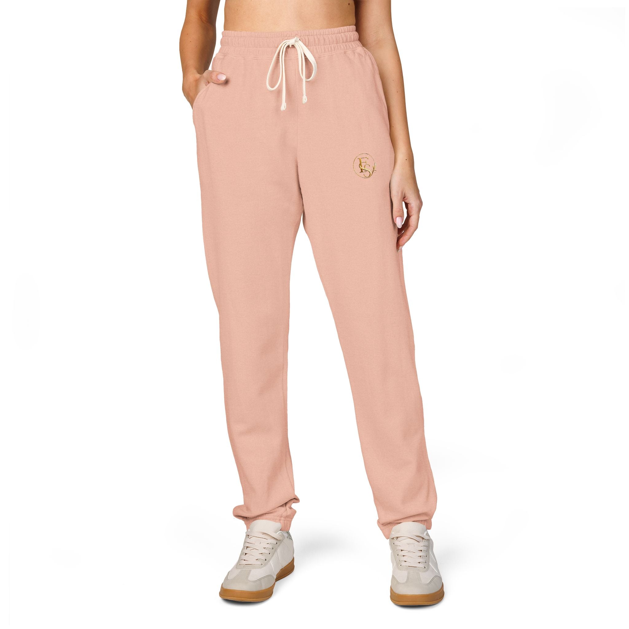 Embroidered Olive Fleece Sweatpants — Cozy Unisex Joggers