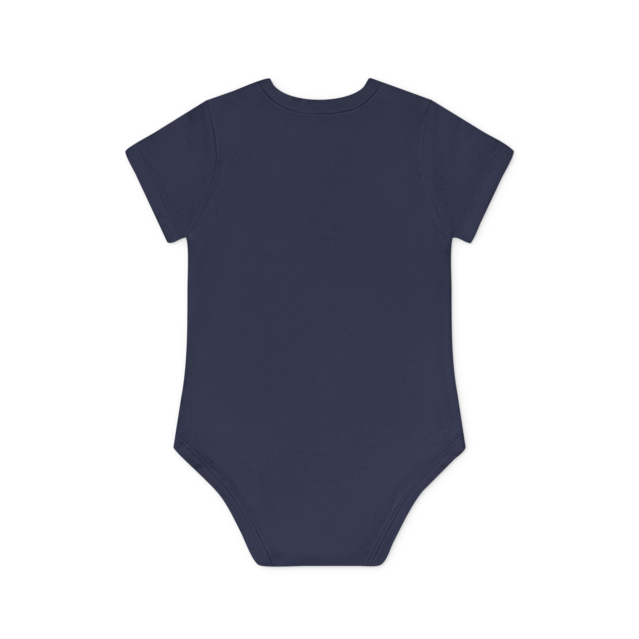 Baby Bodysuit — Black Cat Holding Heart "You're Purrfect" (Organic Short Sleeve)
