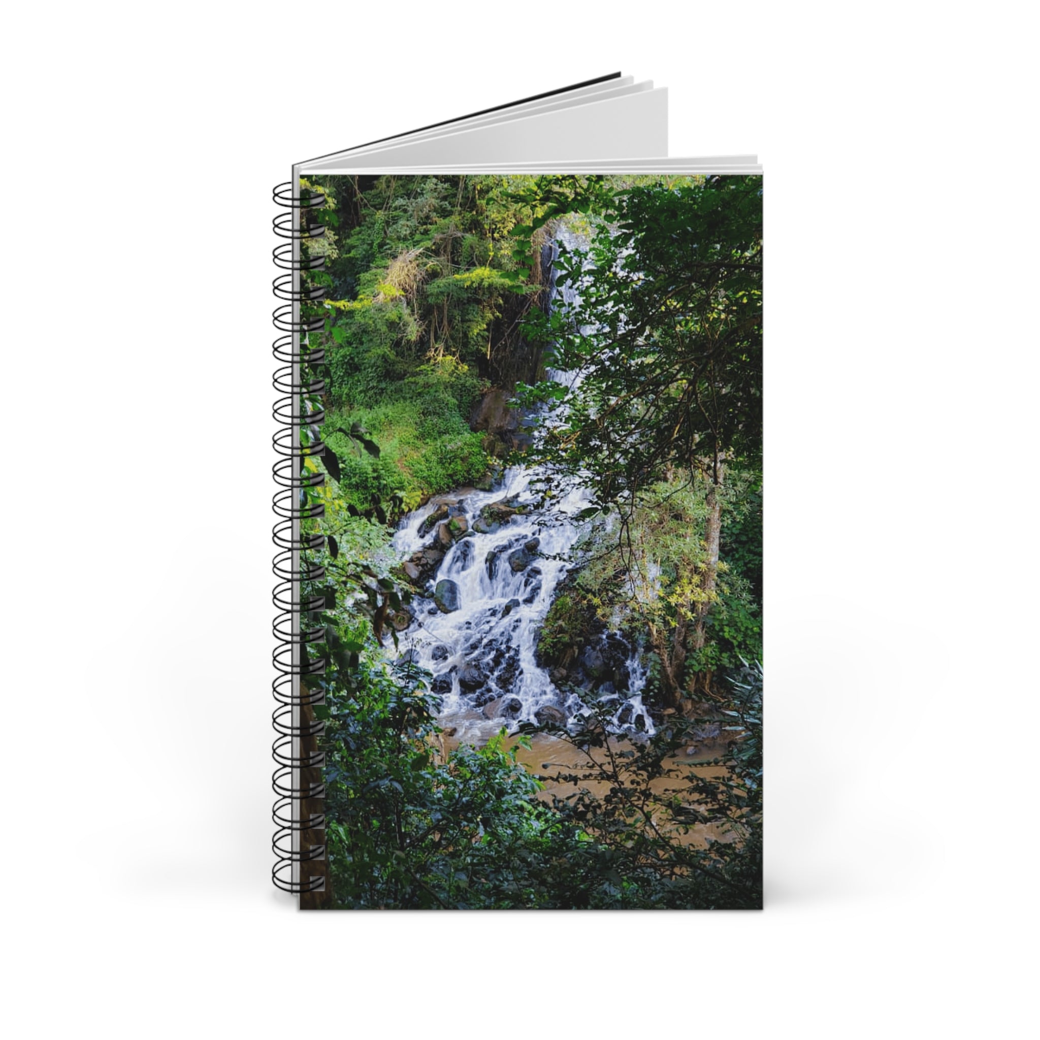 Waterfall Spiral Journal — Nature Photo Notebook for Travel, Hiking & Daily Journaling