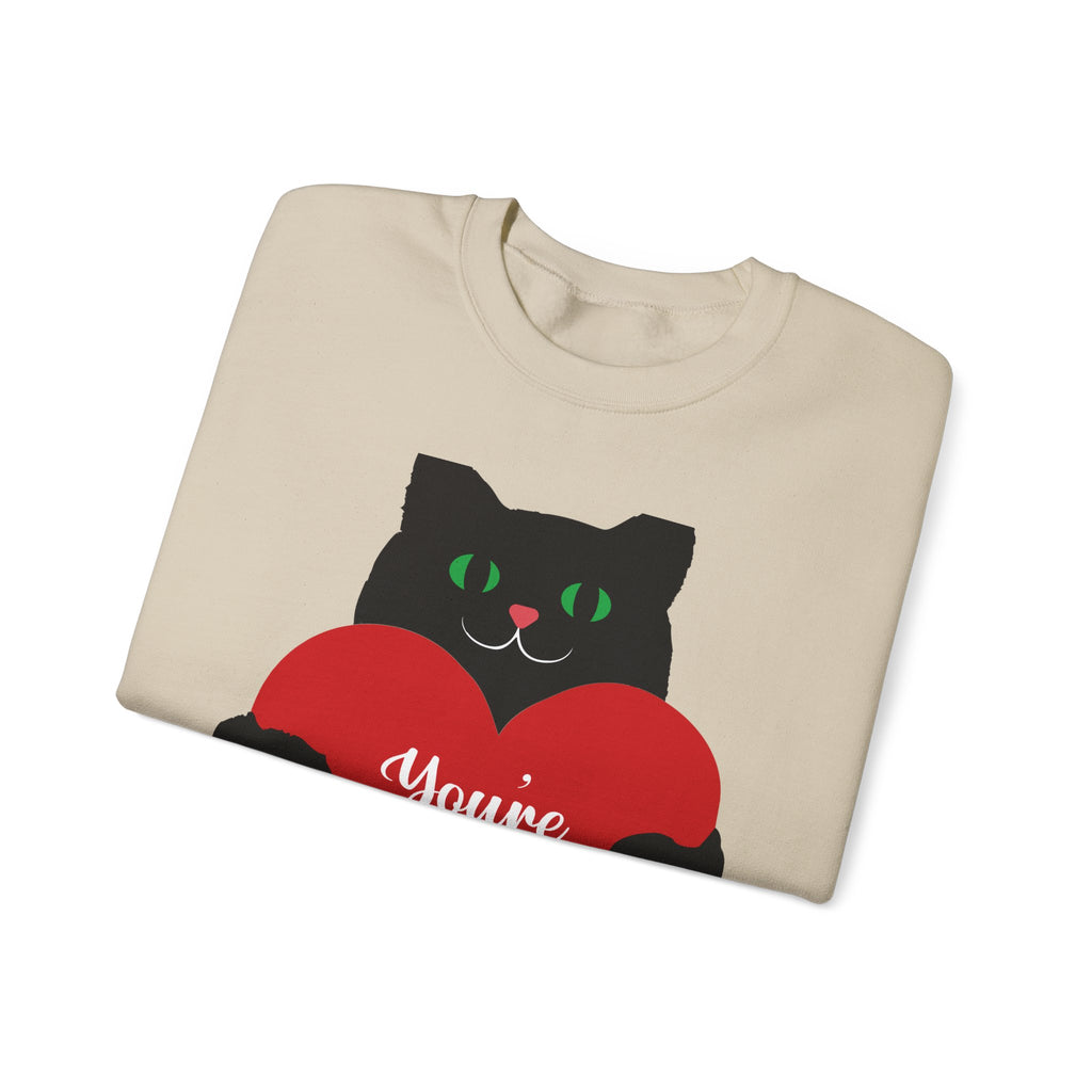Cat Valentine Sweatshirt - "You're Purrfect" Heart Graphic