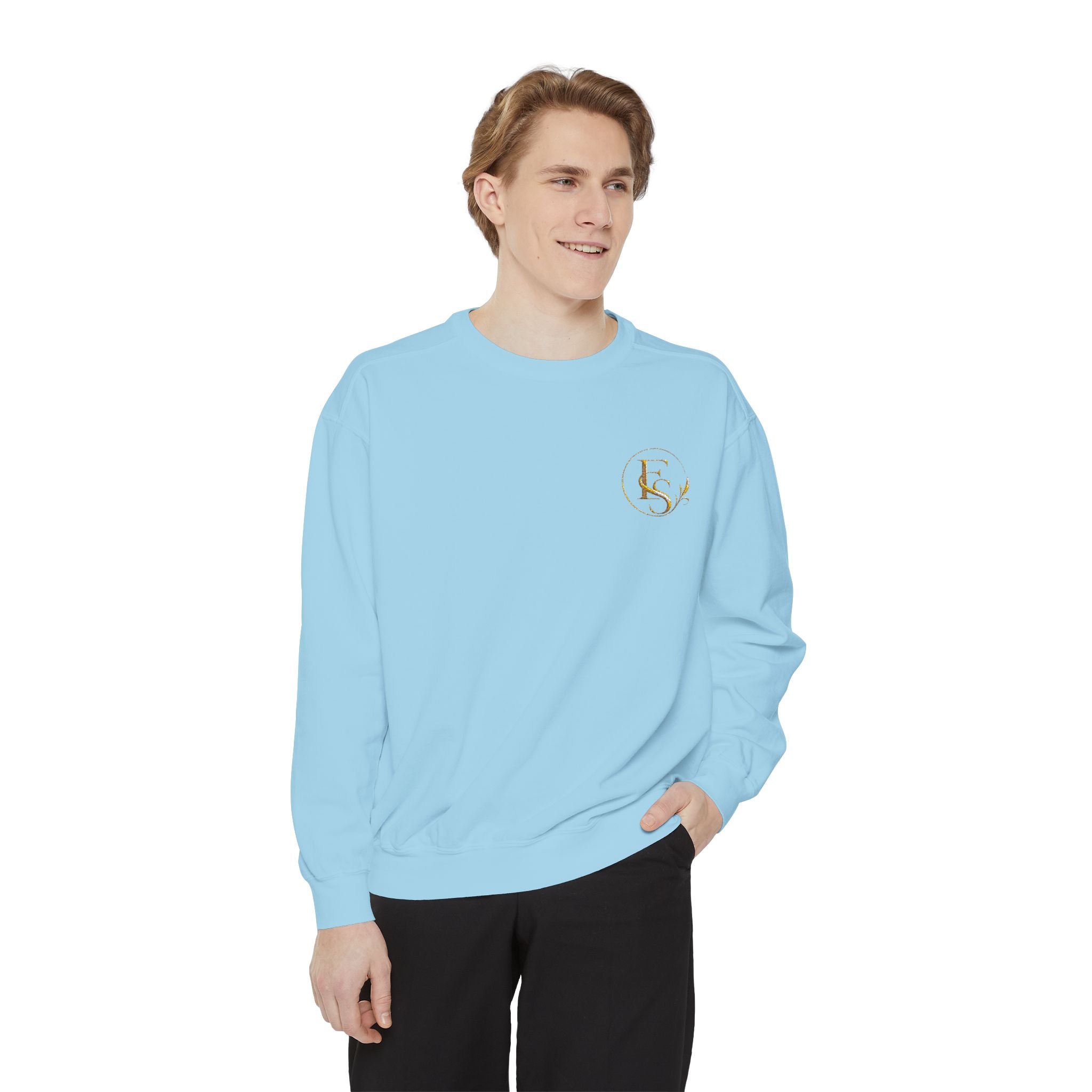 Gold Floral Initials Sweatshirt