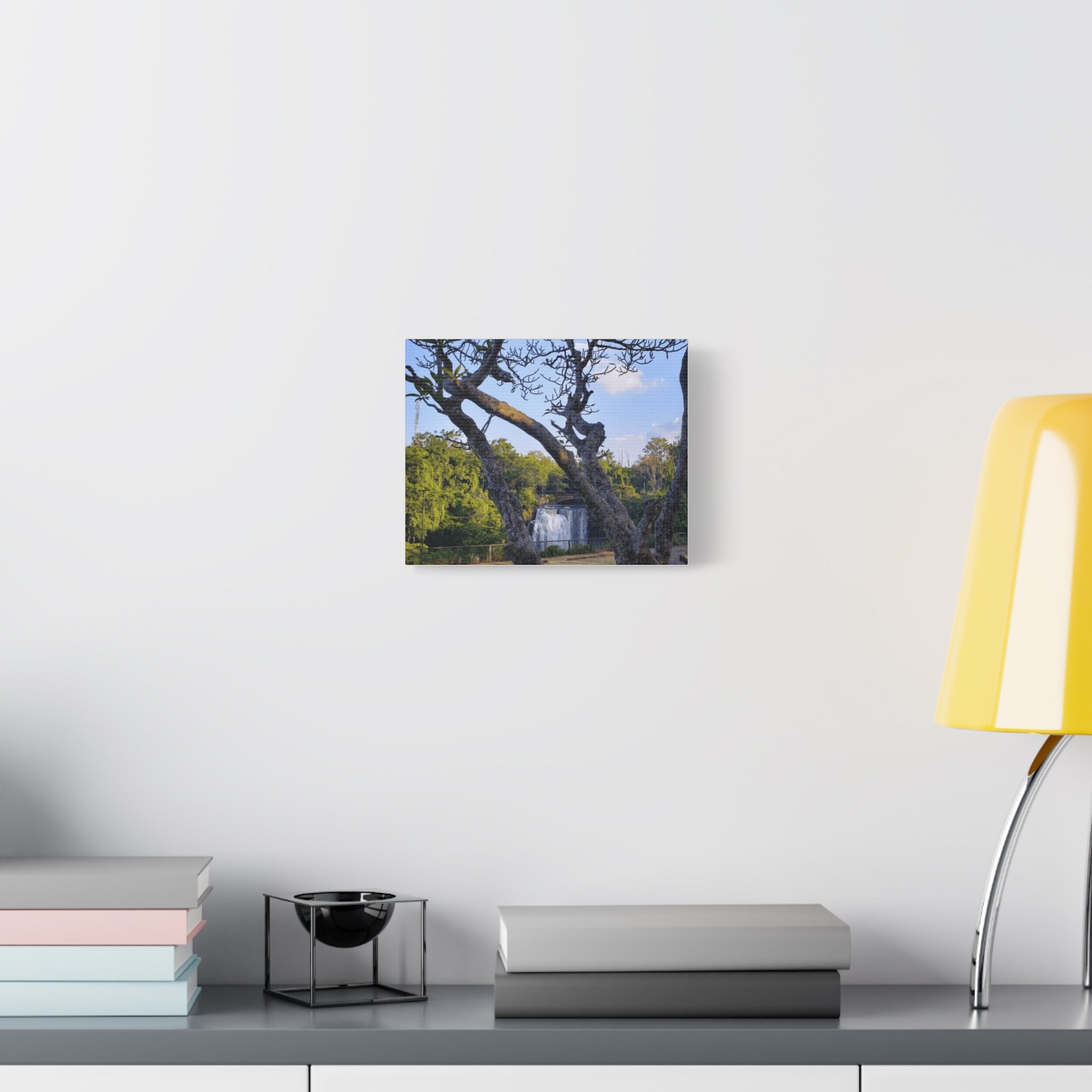 Waterfall Landscape Matte Canvas Print — Stretched 1.25"