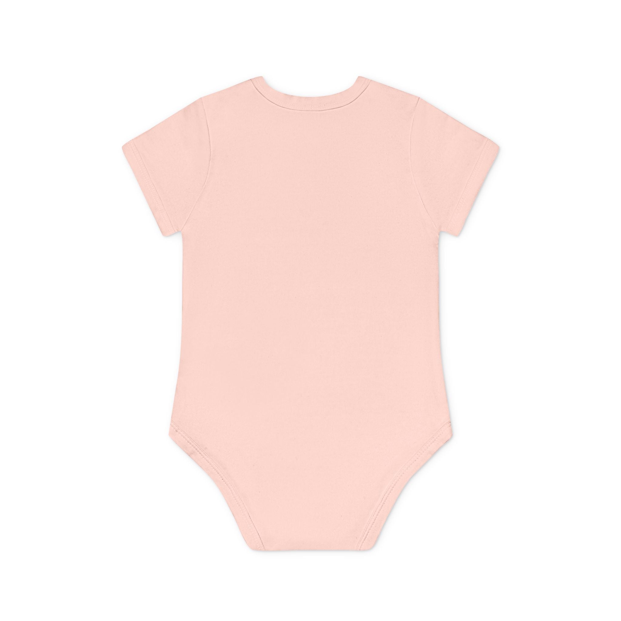 Baby Bodysuit — Black Cat Holding Heart "You're Purrfect" (Organic Short Sleeve)