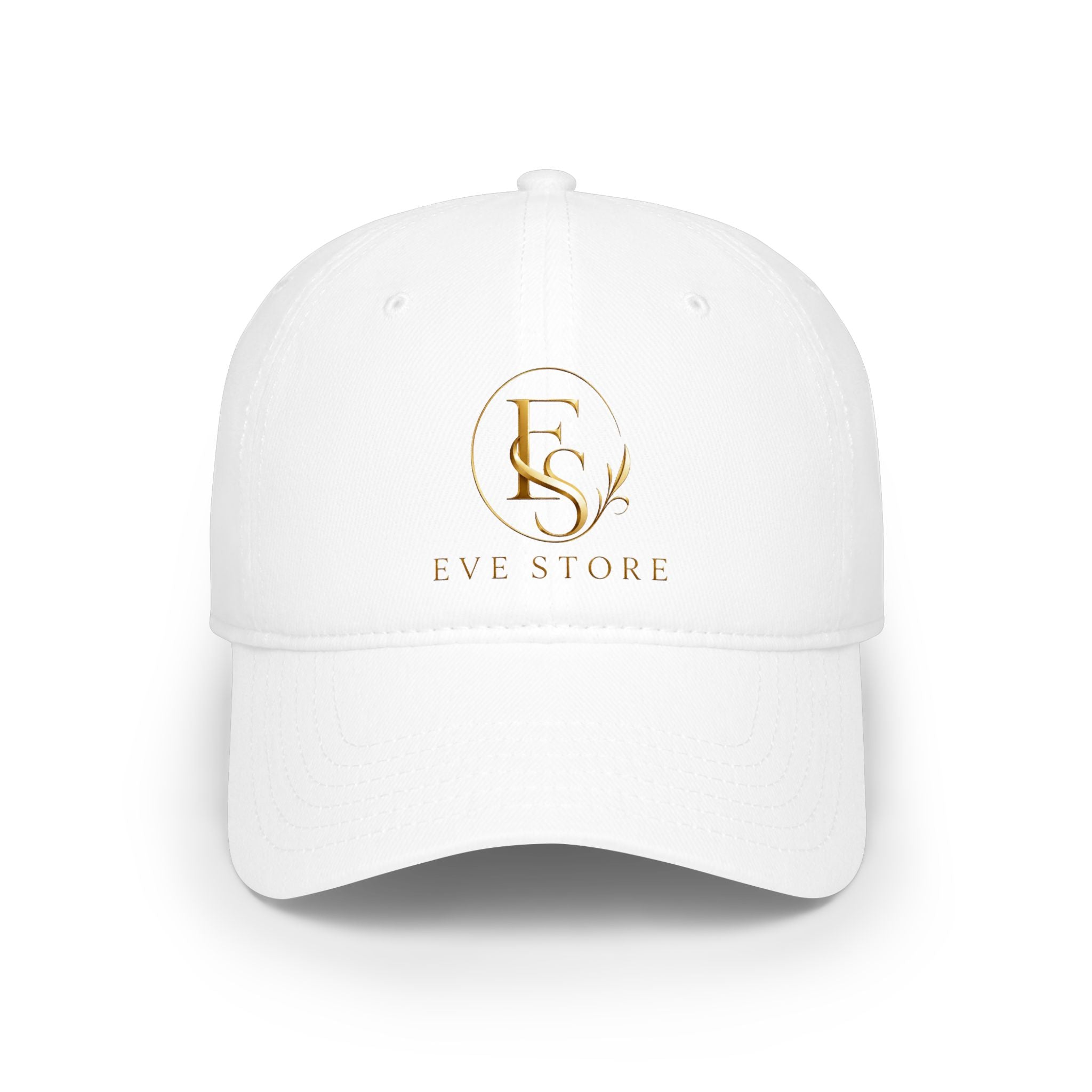 Embroidered Gold 'ES' Logo Baseball Cap