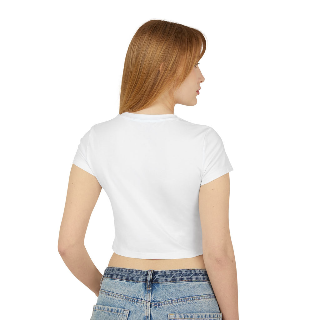 Too Hot to Handle Women's Baby Tee — Funny Slogan Crop Top