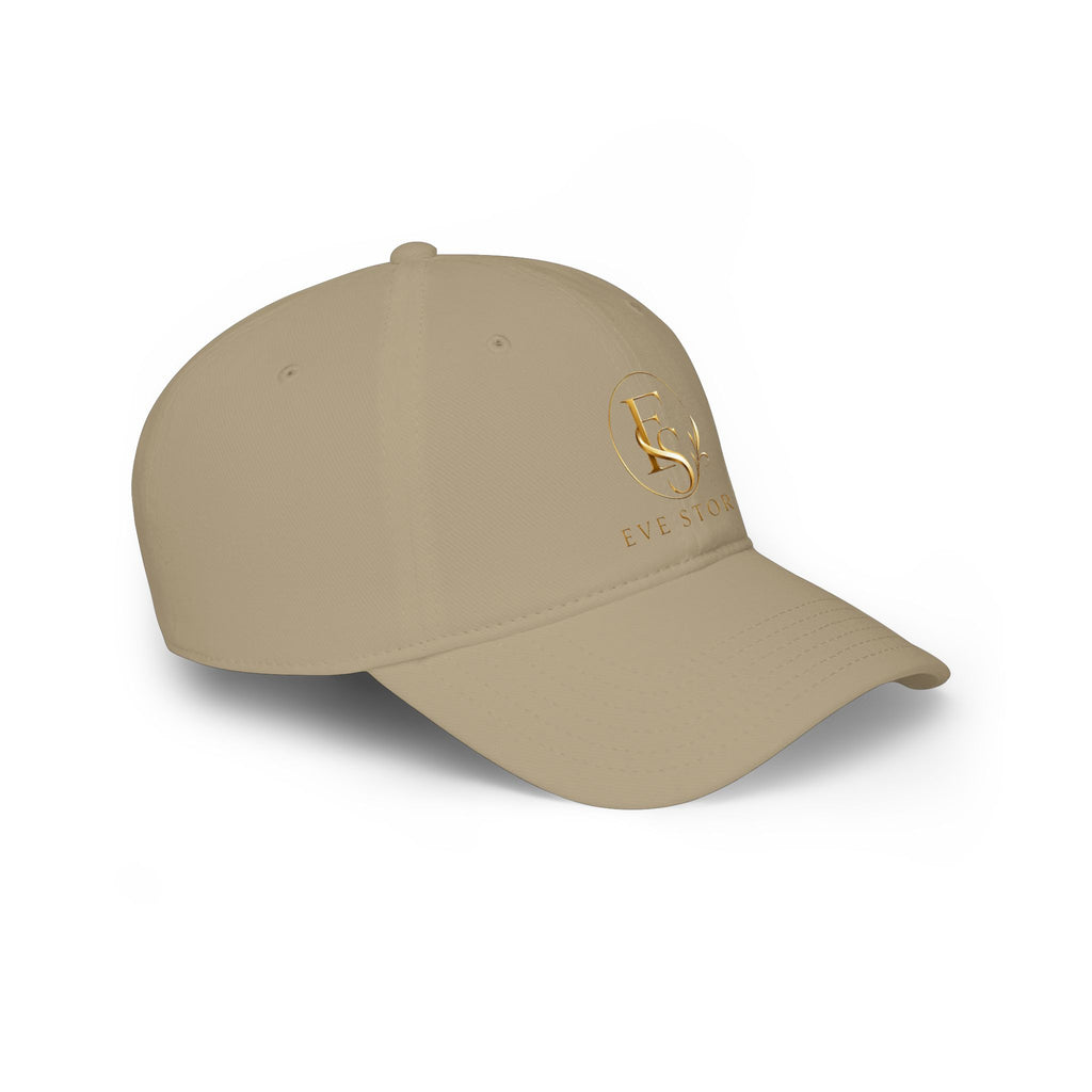 Embroidered Gold 'ES' Logo Baseball Cap