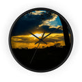 Sunset Silhouette Wall Clock — Golden Sky Decorative Clock