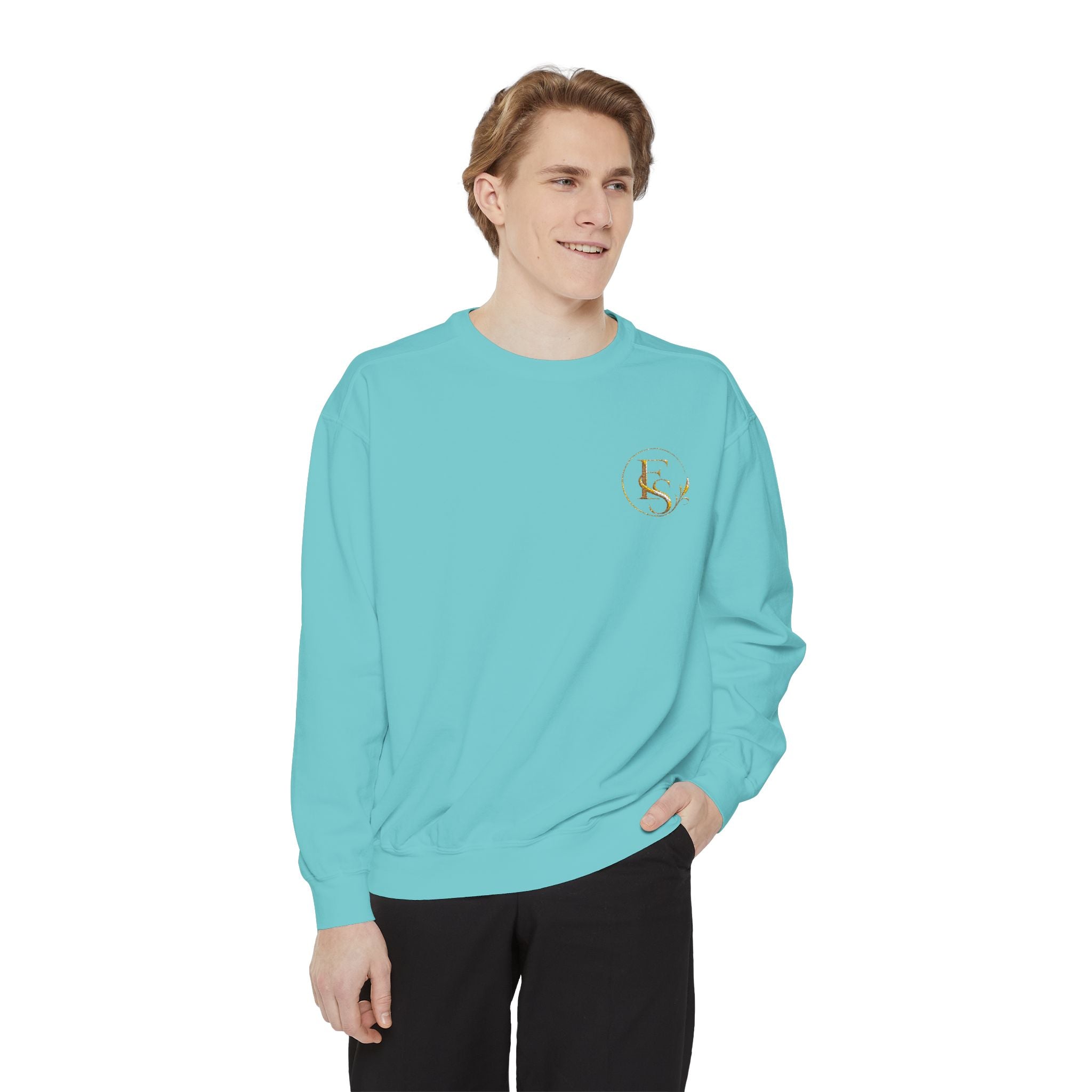 Gold Floral Initials Sweatshirt