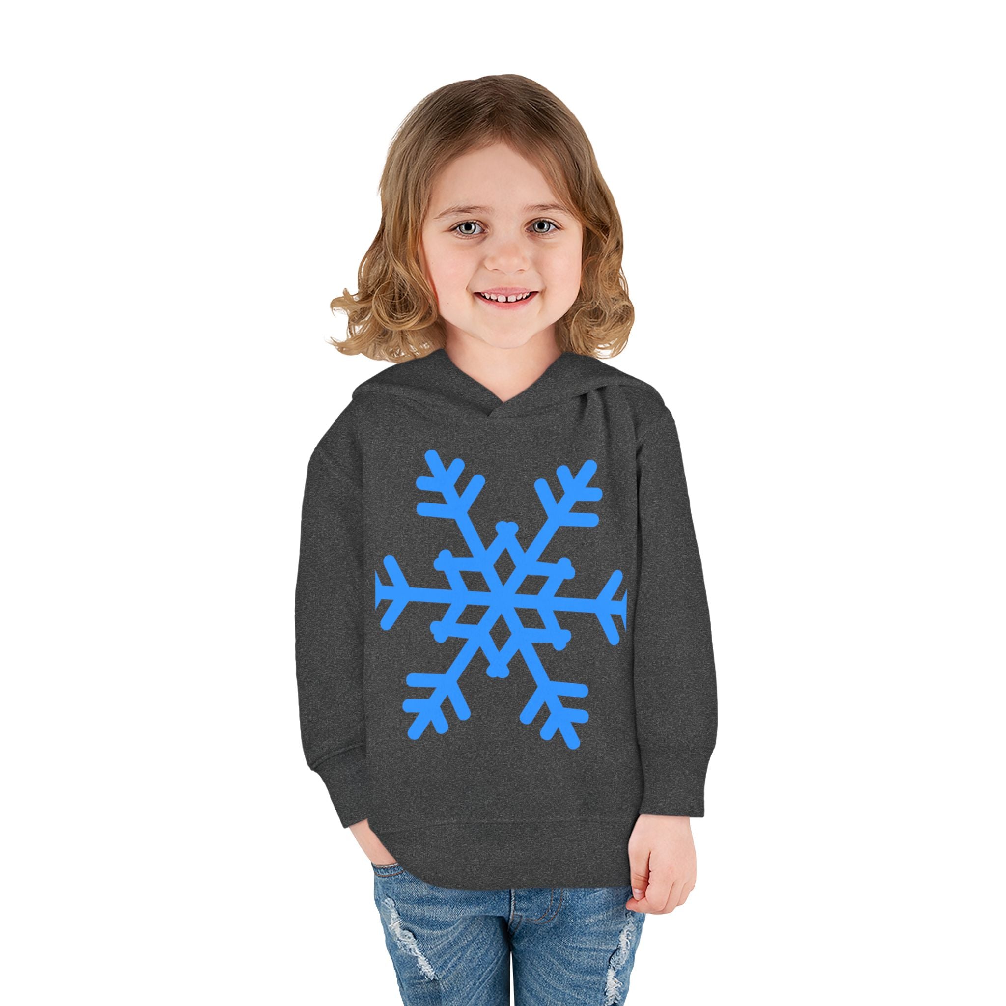 Toddler Snowflake Hoodie – Blue Winter Pullover for Kids