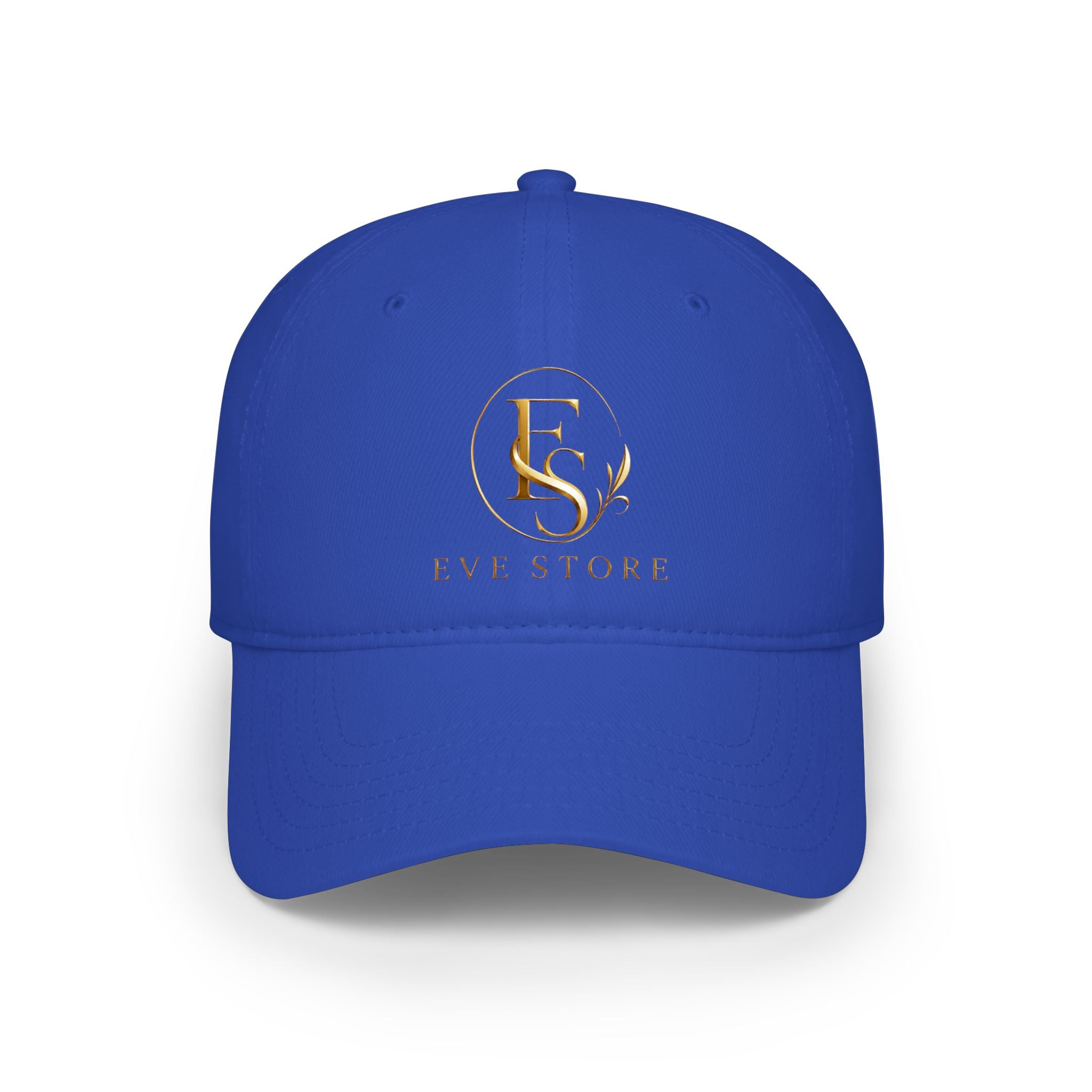 Embroidered Gold 'ES' Logo Baseball Cap