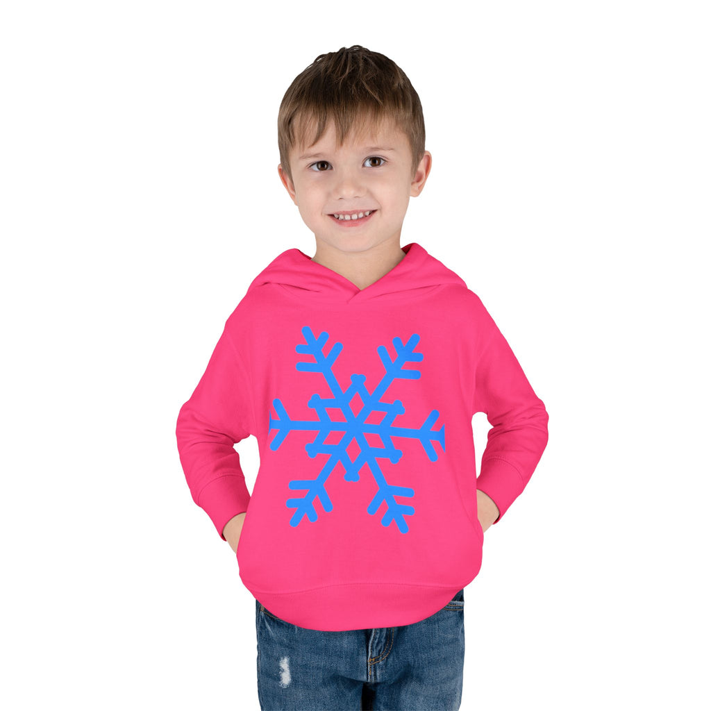 Toddler Snowflake Hoodie – Blue Winter Pullover for Kids