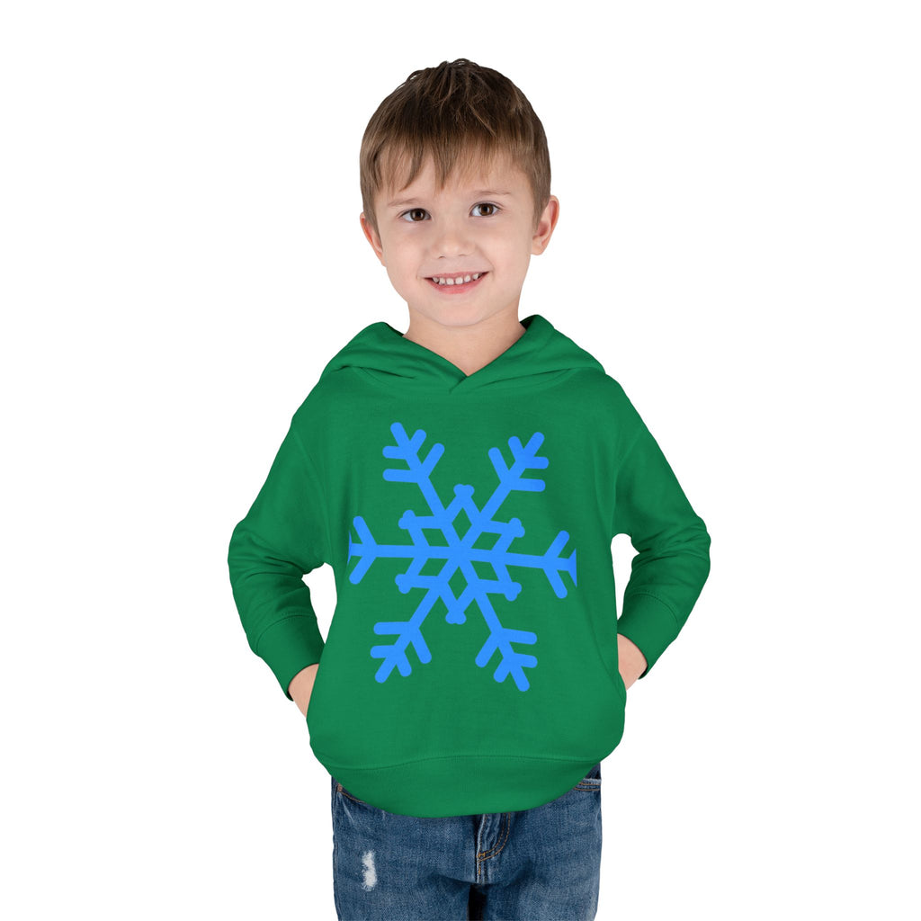 Toddler Snowflake Hoodie – Blue Winter Pullover for Kids