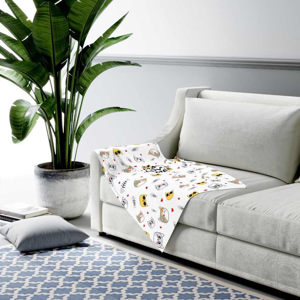 Baby Swaddle Blanket — "Mama Loves Me" Cute Cat Pattern Newborn Swaddle