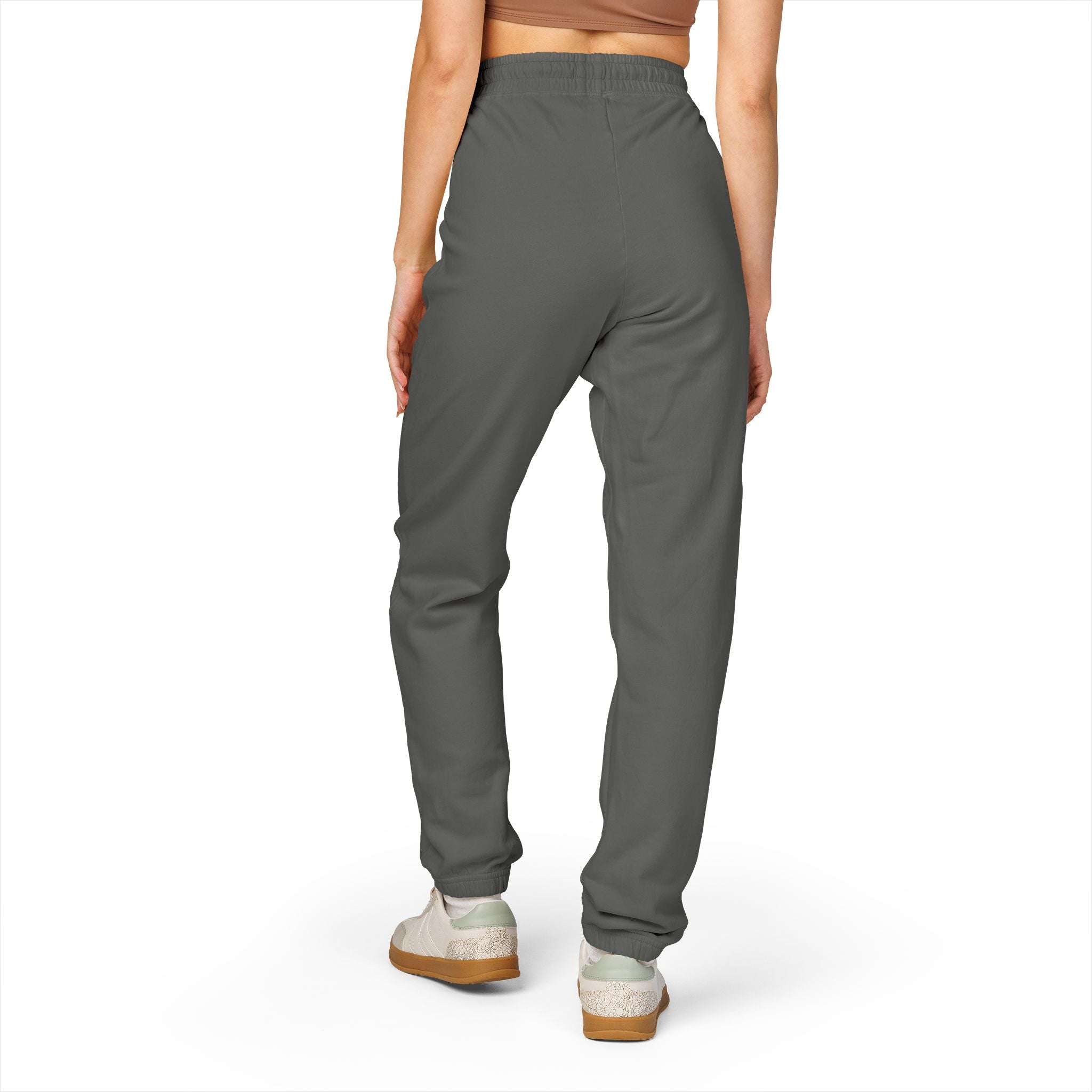 Embroidered Olive Fleece Sweatpants — Cozy Unisex Joggers