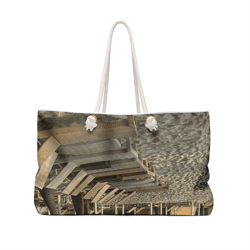 Tropical Palm Beach Weekender Bag – Large Beach Tote with Palm Tree Photo Print