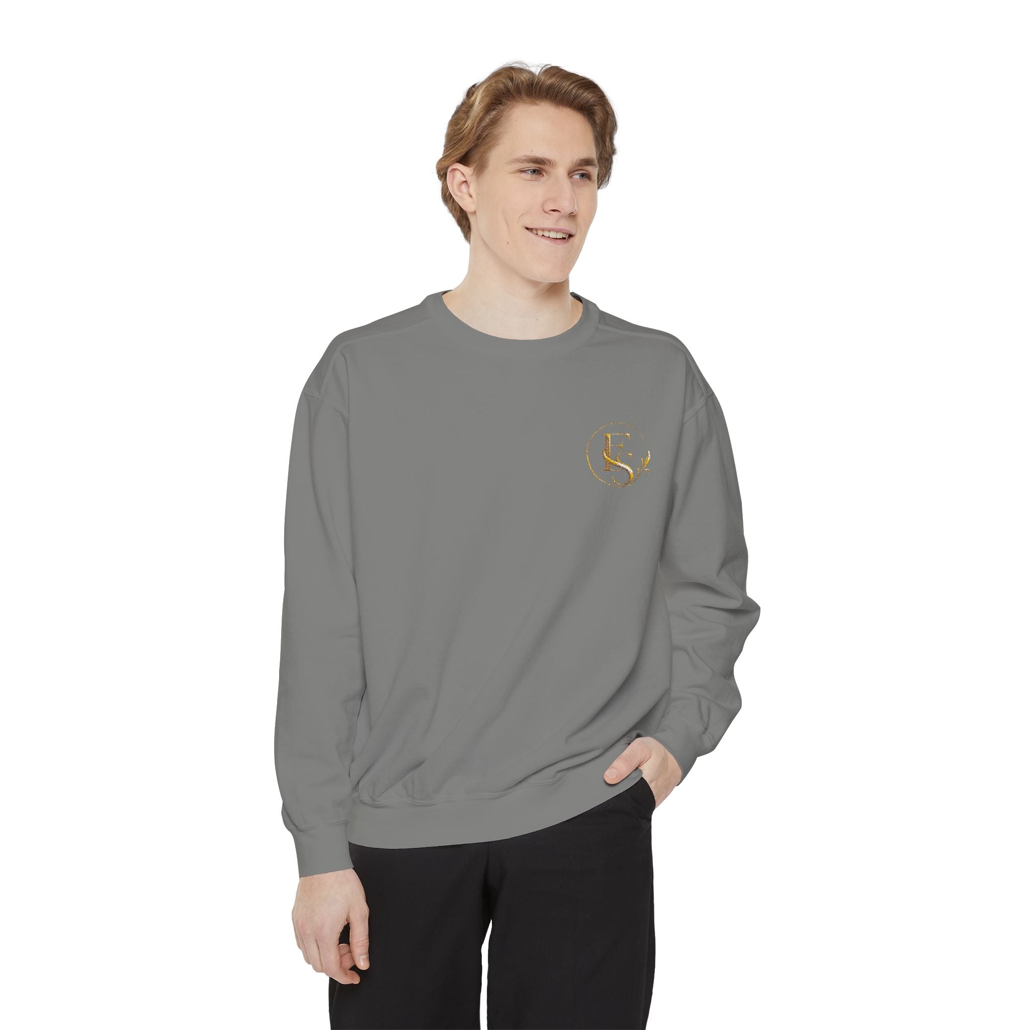 Gold Floral Initials Sweatshirt