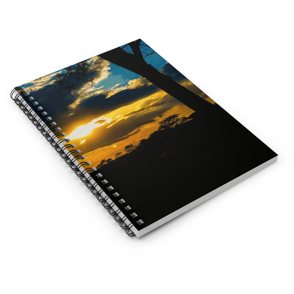 Sunset Silhouette Spiral Notebook — Ruled Lined Journal for Nature Lovers