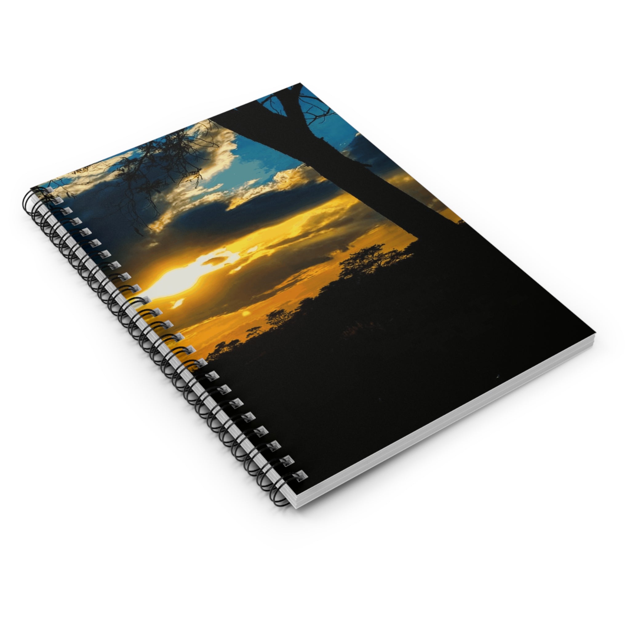 Sunset Silhouette Spiral Notebook — Ruled Lined Journal for Nature Lovers