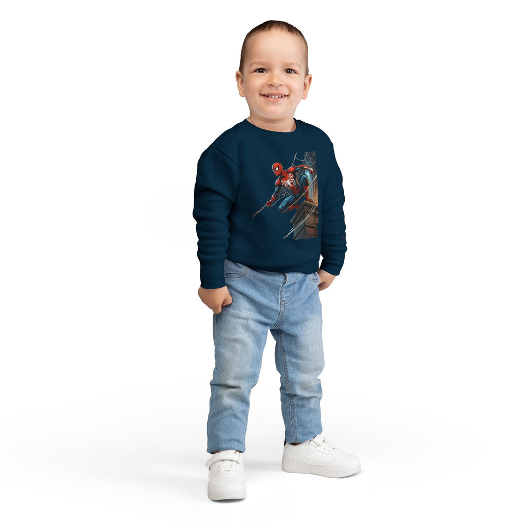 Toddler Sweatshirt — Superhero Web-Swinging Graphic Pullover